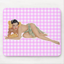 Fille de pin-up tapis de souris