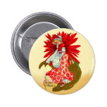 Fille de poinsettia badges avec agrafe