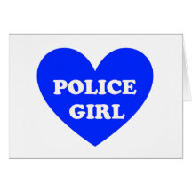 Fille de police cartes de vœux