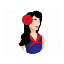 fille de rockabilly cartes postales