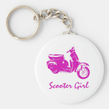Fille de scooter porte-clés