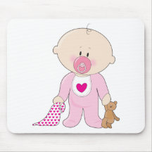 Fille de Soother de bébé Tapis De Souris