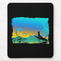 Fille de surf tapis de souris