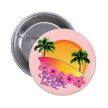 Fille de surfer badge avec épingle