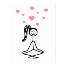 Fille de yoga cartes postales