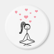Fille de yoga magnets
