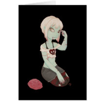 Fille de zombi du coeur I - carte de zombi
