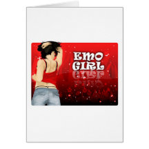 Fille d'Emo Carte De Vœux
