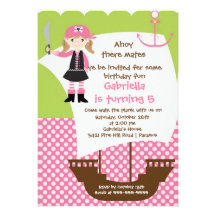 Fille d'invitation de fête d'anniversaire de compa