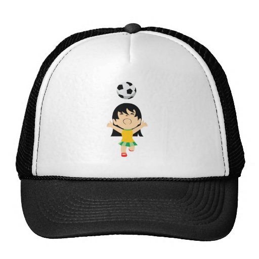 Fille du football casquettes