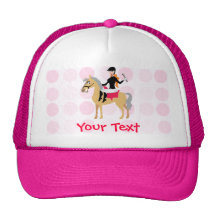 Fille équestre mignonne casquettes de camionneur