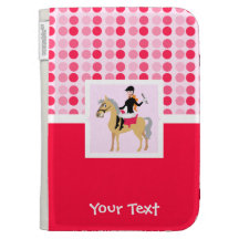 Fille équestre mignonne coque folio kindle