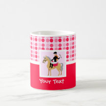 Fille équestre mignonne tasse à café