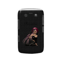 Fille et arme à feu fraîches audacieuses de Blackb Coques Blackberry Bold