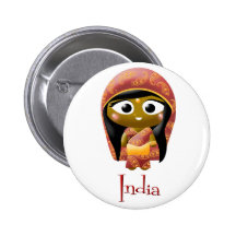 Fille indienne badges avec agrafe