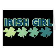 Fille irlandaise de combat cartes de vœux