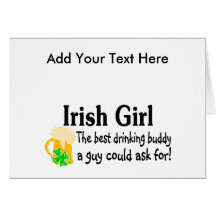 Fille irlandaise le meilleur ami potable qu'un typ carte
