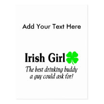 Fille irlandaise le meilleur ami potable qu'un typ cartes postales