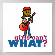 Fille jouant la guitare posters