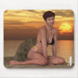 Fille Katie Mousepad de plage Tapis De Souris