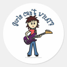 Fille légère de guitare basse autocollant