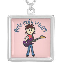 Fille légère de guitare basse collier