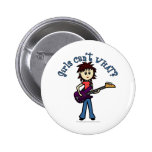 Fille légère de guitare basse pin's