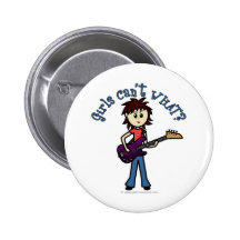 Fille légère de guitare basse pin's