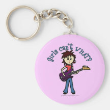 Fille légère de guitare basse porte-clé