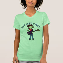 Fille légère de guitare basse t-shirts