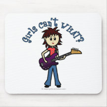 Fille légère de guitare basse tapis de souris