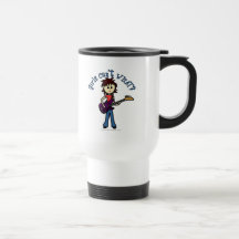 Fille légère de guitare basse tasse à café