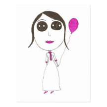 Fille principale vraiment grande cartes postales