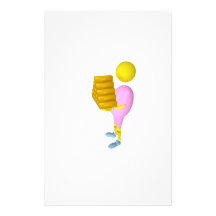 fille qui porte de l'or papier à lettre