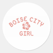 Fille rose de Boise City Adhésif