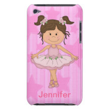 Fille rose mignonne de ballet sur les étoiles et l coques iPod Case-Mate