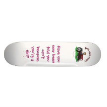 Fille rouge-clair d'agriculteur skateboards personnalisés