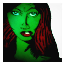 Fille verte impressions photographiques