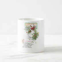 Fille vintage de Noël Mug