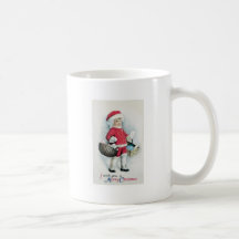 Fille vintage de Noël Tasse