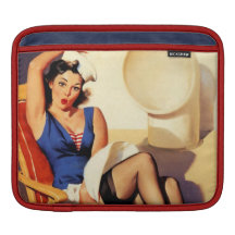 Fille vintage de pin-up de bateau de croisière de  housses iPad