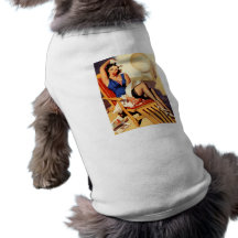 Fille vintage de pin-up de bateau de croisière de  tee-shirts pour toutous