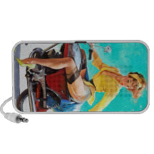 Fille vintage de pin-up de Gil Elvgren de cavalier Haut-parleur De Voyage