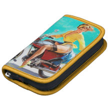 Fille vintage de pin-up de Gil Elvgren de cavalier Agenda Folio