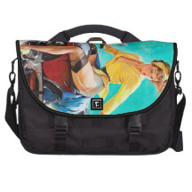 Fille vintage de pin-up de Gil Elvgren de cavalier Sacoche Pour Ordinateurs Portables