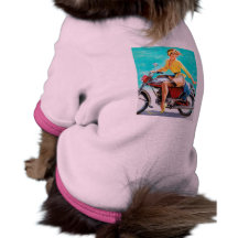 Fille vintage de pin-up de Gil Elvgren de cavalier Vêtement Pour Chien