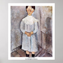 Filles dans le bleu par Modigliani Amedeo Posters