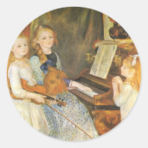 Filles de Catulle Mendes ; Renoir, art vintage Adhésif