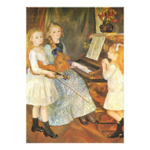 Filles de Catulle Mendes ; Renoir, art vintage Cartons D'invitation