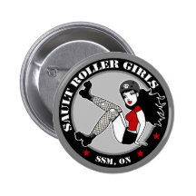 Filles de rouleau de Sault - bouton Badges Avec Agrafe